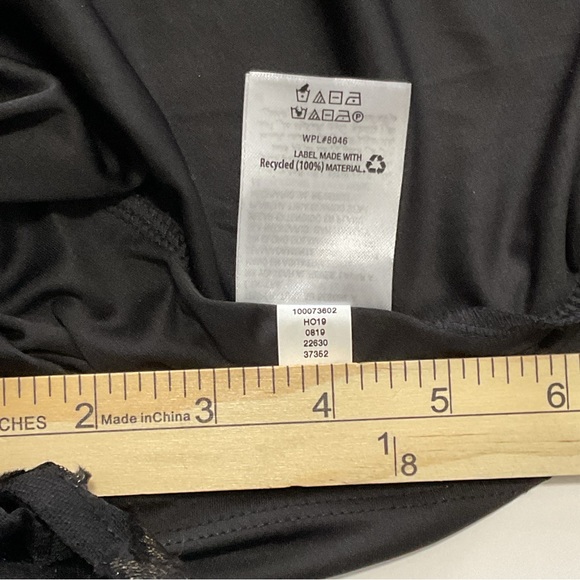 Alfani Velvet-Burnout Side-Tie Top Black Gold Glitter Wild Modern Animal… - Picture 6 of 8